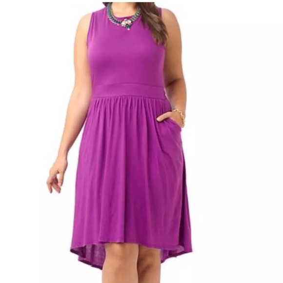 Three Dots Dresses & Skirts - Three Dots Jersey Purple Tank Dress Size XL